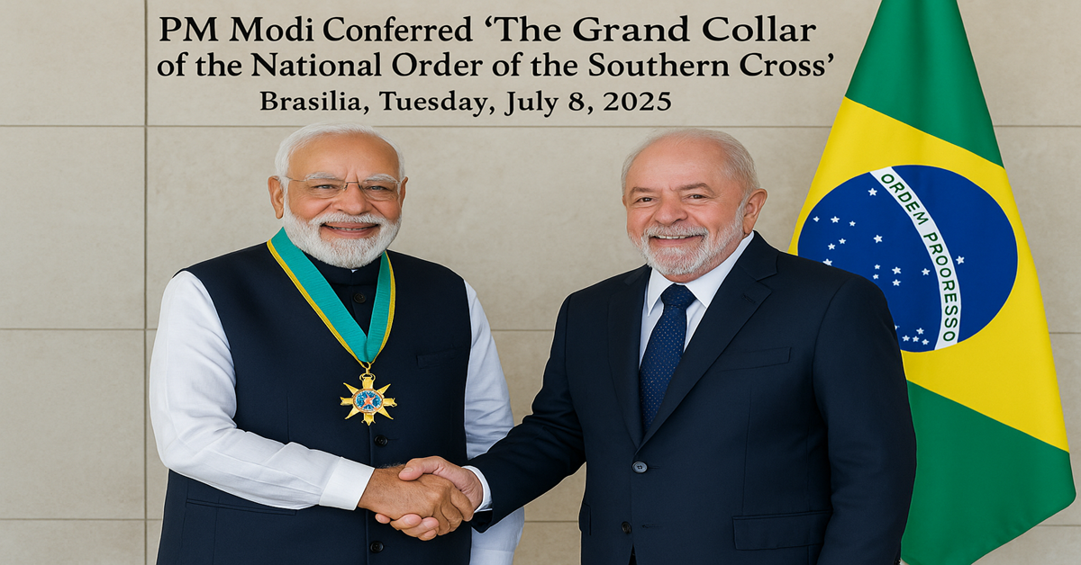 PM Modi Conferred With Brazil's Highest Civilian Award